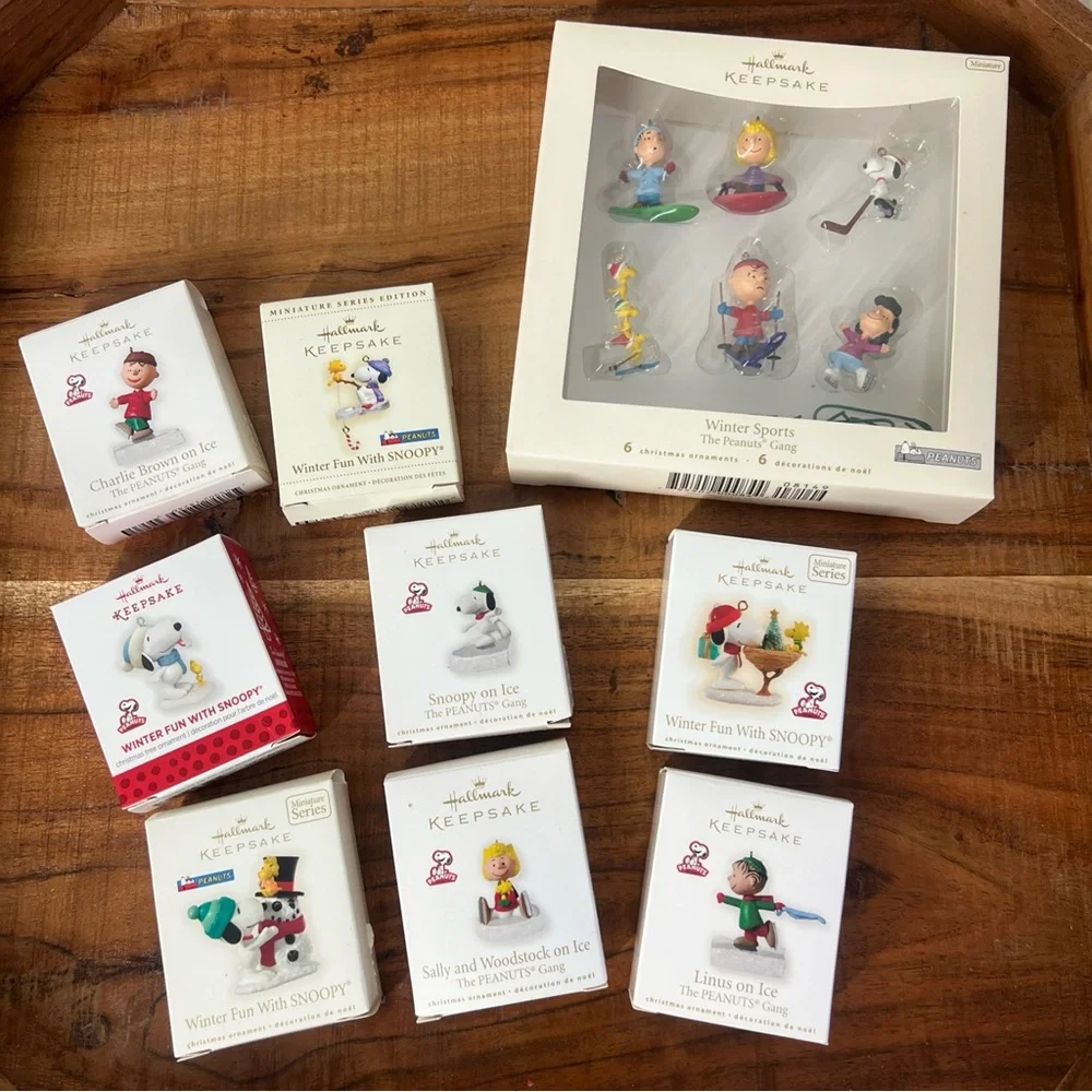 Hallmark Peanuts Snoopy Mini Ornament Bundle Lot